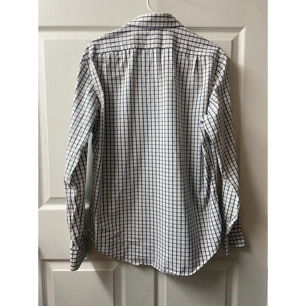 J Crew Thompson Shirt Mens Large Blue White Button Up Dress Long Sleeved Preppy